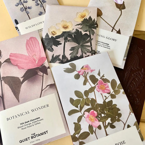 The Quiet Botanist Matcha Rose Chocolate Bar