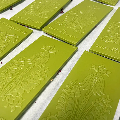 The Quiet Botanist Matcha Rose Chocolate Bar
