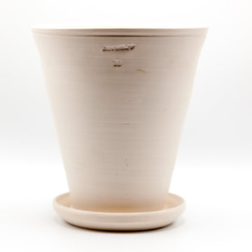 Ben Wolff White Footed Herb Pot with Saucer