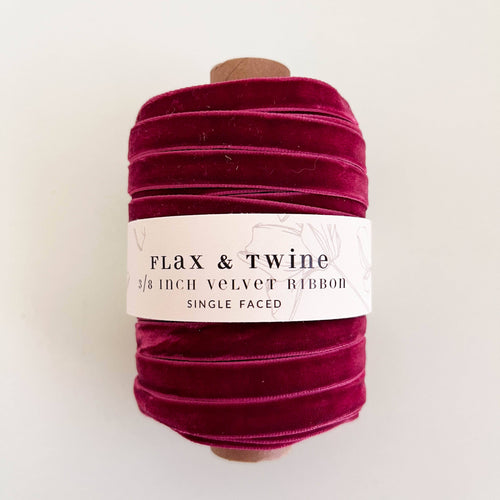 Flax & Twine 3/8" Velvet Ribbon - 30 Yards: Jasper
