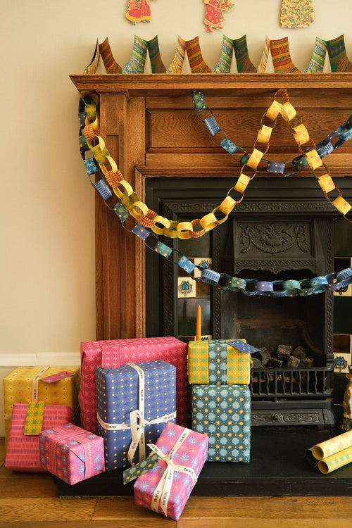BLUE & YELLOW PAPER CHAIN KIT