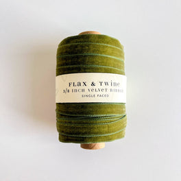 Flax & Twine 3/8" Velvet Ribbon - 30 Yards: Jasper