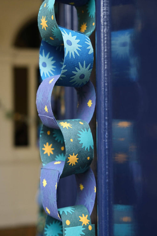 BLUE & YELLOW PAPER CHAIN KIT