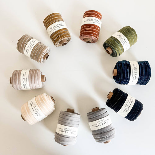Flax & Twine 3/8" Velvet Ribbon - 30 Yards: Jasper