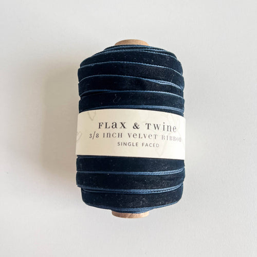Flax & Twine 3/8" Velvet Ribbon - 30 Yards: Jasper