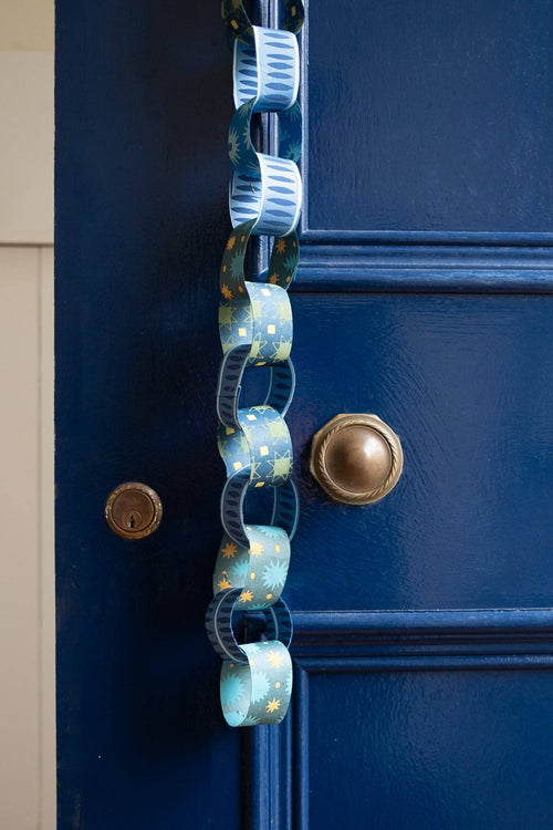 BLUE & YELLOW PAPER CHAIN KIT