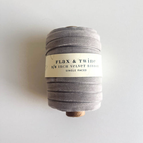 Flax & Twine 3/8" Velvet Ribbon - 30 Yards: Sapphire