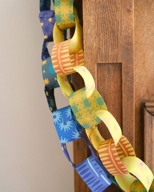 BLUE & YELLOW PAPER CHAIN KIT