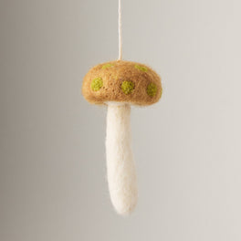 Felted Wool Mushroom Ornament - Cap 