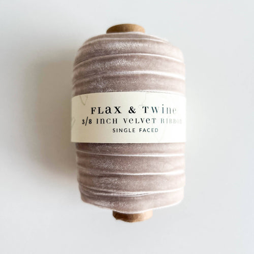 Flax & Twine 3/8" Velvet Ribbon - 30 Yards: Jasper