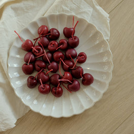 Cherry Beeswax Birthday Candles