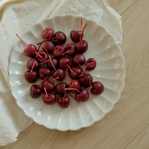 Cherry Beeswax Birthday Candles