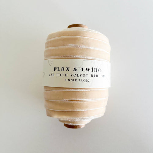 Flax & Twine 3/8" Velvet Ribbon - 30 Yards: Holly