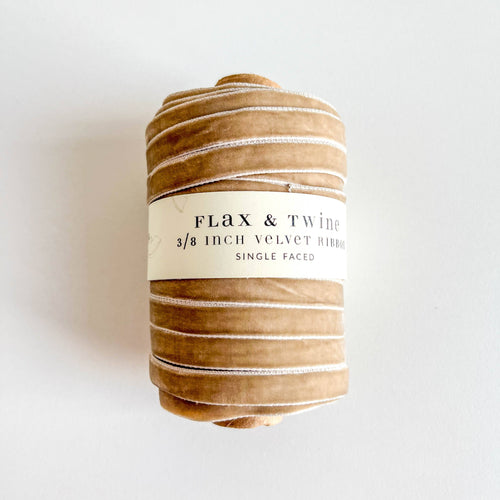 Flax & Twine 3/8" Velvet Ribbon - 30 Yards: Holly