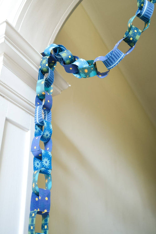 BLUE & YELLOW PAPER CHAIN KIT