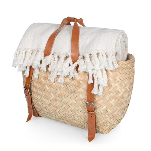Insulated Woven Seagrass Picnic Cooler Bag
