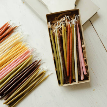 Hand Dipped Birthday Beeswax Candles