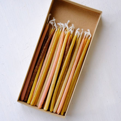 Hand Dipped Birthday Beeswax Candles