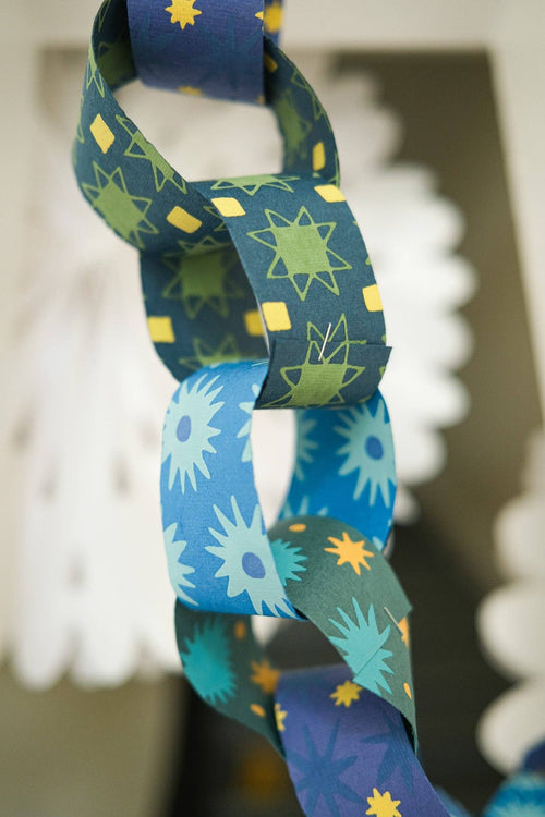 BLUE & YELLOW PAPER CHAIN KIT