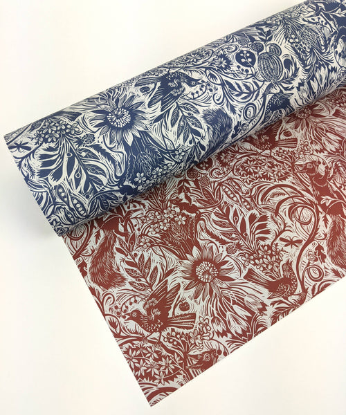 Squirrel and Sunflower Wrapping Paper - Mark Hearld