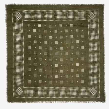 Olive Print Cashmere Bandana by Olin Wylder
