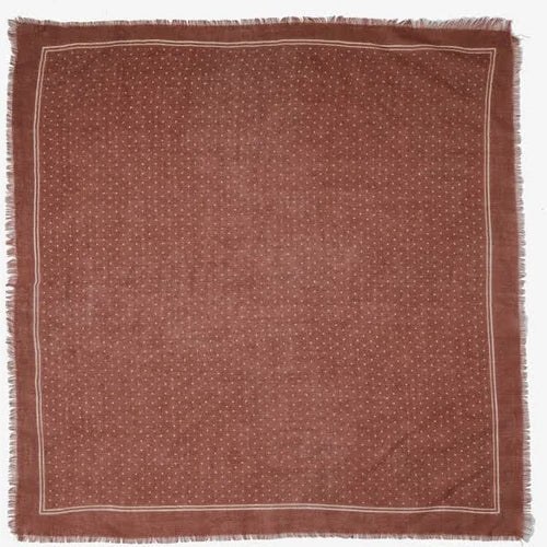 Brown Dot  Print Cashmere Bandana by Wyeth