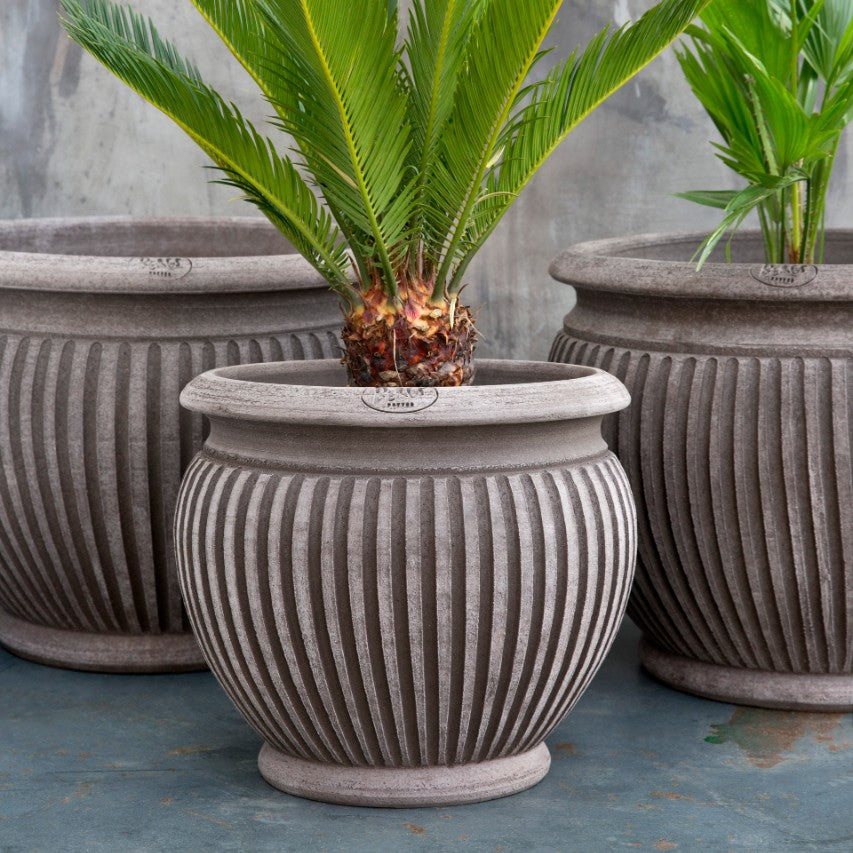 large gray plant pot Bergs Piccolina Pot Grey – GRDN
