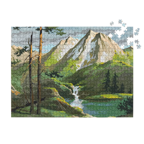 Paint by Numbers Mountain Puzzle